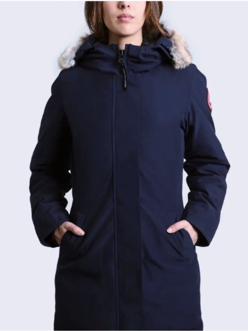 Canada Goose Women’s Victoria Down Parka in color Navy